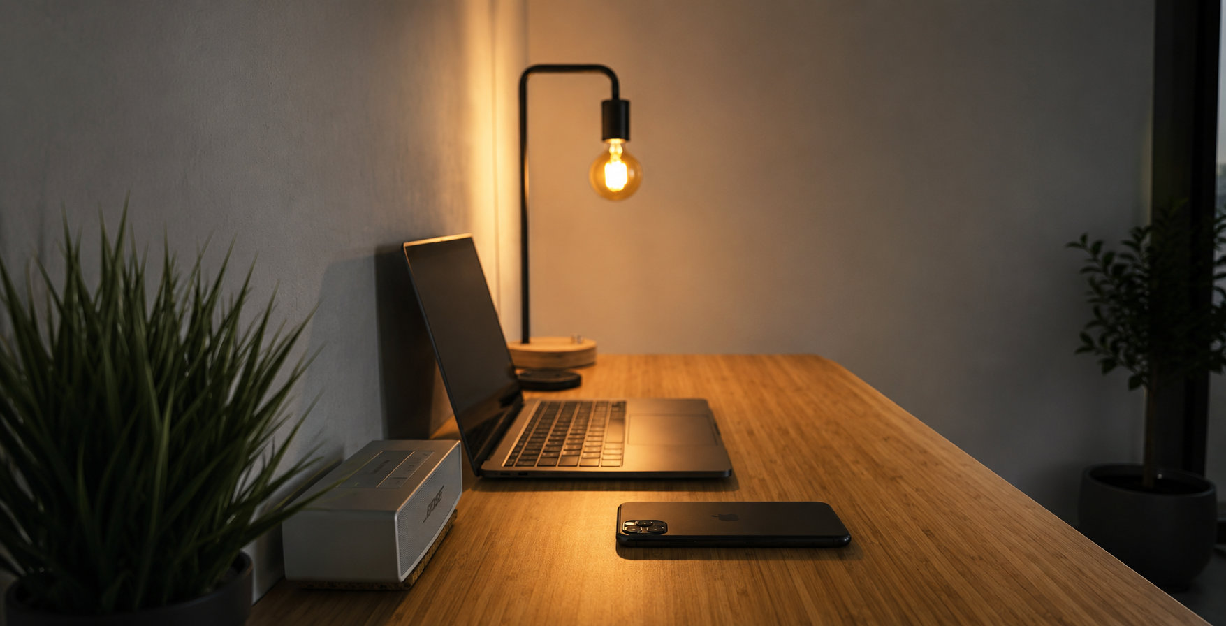 Pracovný setup – notebook a monitor